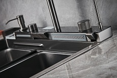 Кухонная мойка многофункциональная Savol 75 см S-SC001Q графит