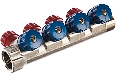 Коллектор с регулирующими вентилями 3/4х4 вых. 1/2 нар. Valtec VTc.560.N.0504