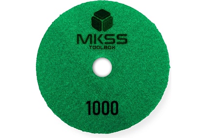 Алмазный гибкий шлифовальный круг MKSS Toolbox MK2604 АГШК Ø100 Р1000 для мокрой полировки MKSS MK26041000