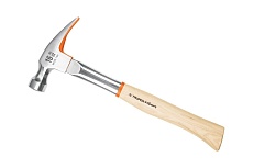 Молоток-гвоздодер Truper MOR-16X 16802 с полированным бойком, деревянная ручка