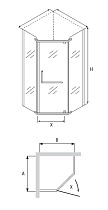 Душевой уголок RGW Passage PA-81 100x100 прозрачное