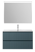 Мебель для ванной BelBagno Uno 100 см Голубой матовый