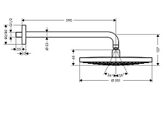 Верхний душ Hansgrohe Raindance Select S300 2Jet 27378400 хром/белый