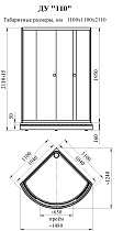 Душевой уголок Радомир 1-03-1-0-0-0051 110х110 четверть круга матовый