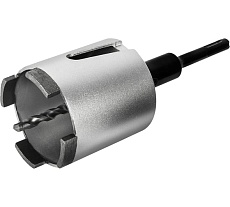 Коронка алмазная Профи по бетону 72 мм, SDS-plus, безударная, 4 сегмента высотой 10 мм Практика 908-245