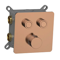 Смеситель для душа AQUAme AQM8811BC термостат, медь брашированная