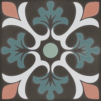 Керамогранит DNA Tiles Sync Clover Blue 15x15 см, 125638