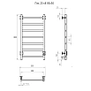 Полотенцесушитель электрический Aringa Порто 80x50 черный, AR03012BL