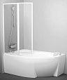 Шторка для ванны Ravak VSK2 Rosa белая/Transparent 170x150 L/R