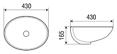 Раковина WeltWasser DEILBACH 6028 43 см, 10000004602 белый глянец