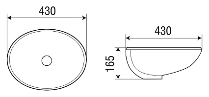 Раковина WeltWasser DEILBACH 6028 43 см, 10000004602 белый глянец