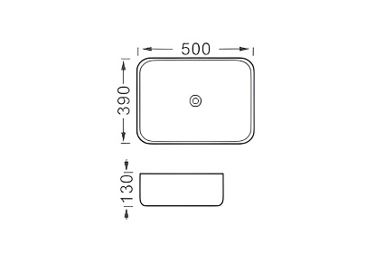 Раковина Aquatek Вега AQ5515-MB 50 см черный матовый