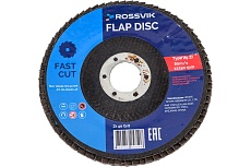 Круг шлифовальный лепестковый Тип 29 125x22 мм, P 40, Zr, 80 м/с, 12250 об/мин Rossvik 29_125х22_40