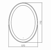 Зеркало Silver Mirrors Italiya neo 60x80 см с подсветкой