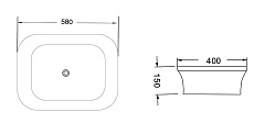 Раковина Vincea VBS-204 58 см, белый