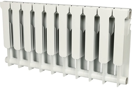Биметаллический радиатор Rommer Profi BM 350 BI350-80-80-130 10 секций RAL9016 86632