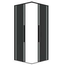 Душевой уголок Grossman Galaxy 300.K33.01.8080.21.10 80x80 тонированный, черный матовый