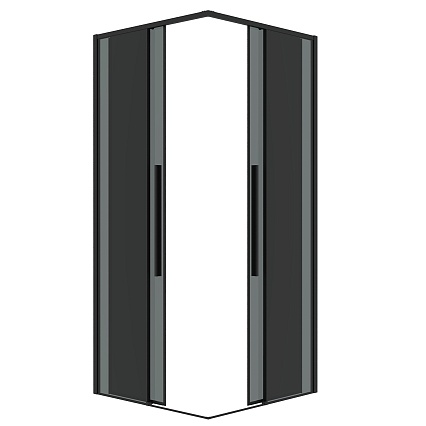 Душевой уголок Grossman Galaxy 300.K33.01.8080.21.10 80x80 тонированный, черный матовый