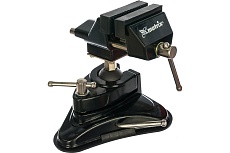 Настольные тиски Matrix резиновая вакуумная присоска, шарнирный механизм, ширина рабочих губок 70 мм 18506