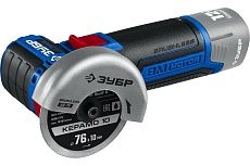 Бесщеточная угловая шлифмашина Зубр Профессионал 12 В, без АКБ, в коробке AB-76