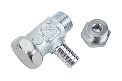 Шаровой кран Giacomini R250DS, 1", ВВ, ручка-рычаг красный, хромированный, со сливом R250SX005