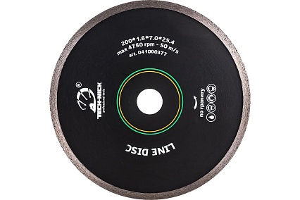 Диск алмазный сплошной по граниту LINE DISC (200х25.4 мм) TECH-NICK 41000377