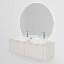 Тумба с раковиной Black&White Universe U916.1400-2 Double 140 см, бежевый, две раковины