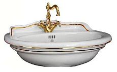 Раковина Migliore Milady 77 см ML.MLD-25.773.D1, декор золото