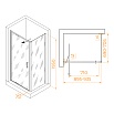 Душевой уголок RGW Stilvol SV-145B (SV-05B + Z-050-2B) 90x70 прозрачное, черный 703214597-14