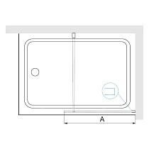 Шторка для ванны RGW SC-050B 351105007-14 70 см черный, прозрачное