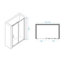 Душевая дверь RGW Passage PA-14W 120x195, прозрачное стекло, белый