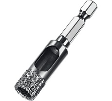 Вакуумное алмазное трубчатое сверло по керамограниту Зубр Профессионал HEX 1/4&quot;, 12 мм, для дрели 29865-12