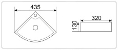 Раковина Gid N9067b 43.5 см