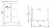 Душевая кабина Timo Lux T-7715 Р 120x90, без г/м, прозрачные стекла, хром