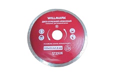 Диск отрезной алмазный сплошной по керамограниту 125x22.2x1.8 мм, влажная резка Willmark 37252K
