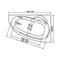 Акриловая ванна Relisan Zoya 140x90 см R