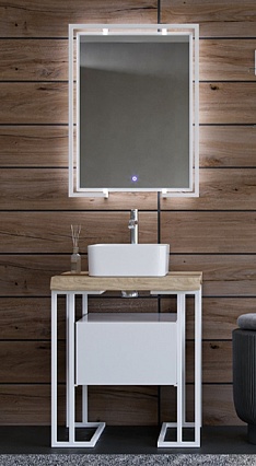 Мебель для ванной Velvex Gelou 65 см белый глянцевый