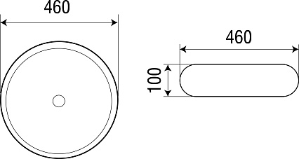 Раковина WeltWasser ELBACH 3062 46 см, 10000003868 белый глянец