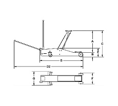 Подкатной домкрат Rodcraft RH 290A 3 т 8951082031