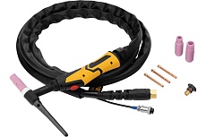 Горелка сварочная TIG WP26, разъем 2 пина, 3 метра Denzel 93644