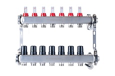 Коллекторная группа PROFACTOR нержавеющая сталь, с расходомерами руч/воздухотвод 1х7 вых 3/4 ЕК PF MB 806.7