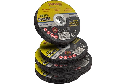 Круг отрезной 125x1.0x22.2 мм CW705 (50 шт к-т) WMC TOOLS WMC-CW705/50 шт к-т(59691)