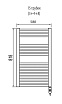Полотенцесушитель электрический Irsap Ares EIS058K01IR01NNN 58x81.8 с регулятором, белый