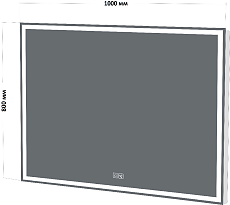 Зеркало BelBagno SPC-GRT-1000-800-LED-TCH-PHONE 100x80 см с bluetooth, микрофоном и динамиками