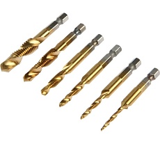 Набор сверл-метчиков Тундра TiN, шестигранный хвостовик, М3-М10, 65-72 мм, 6 шт. 7139567