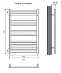 Полотенцесушитель водяной Aquatek Оберон П10 50x80 черный, AQ RO1080BL