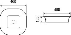 Раковина WeltWasser ELBACH 2245 40 см, 10000003833 белый глянец