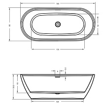 Акриловая ванна Riho Inspire 180x80 белый матовый