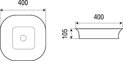 Раковина WeltWasser ELBACH 2245 40 см, 10000003833 белый глянец