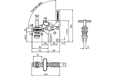 Прижим механический KUKAMET с Т-образной рукояткой 252-4
